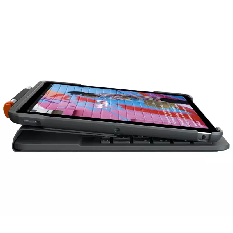 LOGITECH Slim Folio iPad 7. põlvkonnale, grafiit, QWERTZ saksa