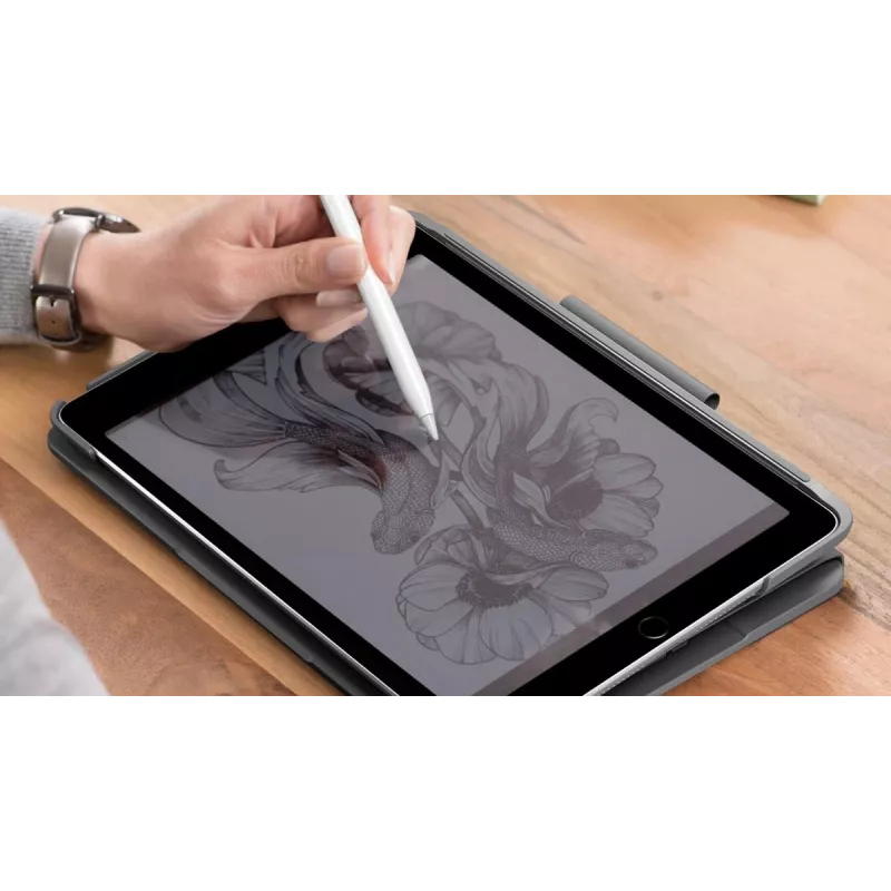 LOGITECH Slim Folio iPad 7. põlvkonnale, grafiit, QWERTZ saksa