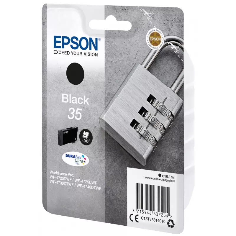 Kassett Epson 35 WF-4720 WF-4720DWF WF-4725DWF WF-4730 WF-4730DTWF WF-4740 WF-4740DTWF Must