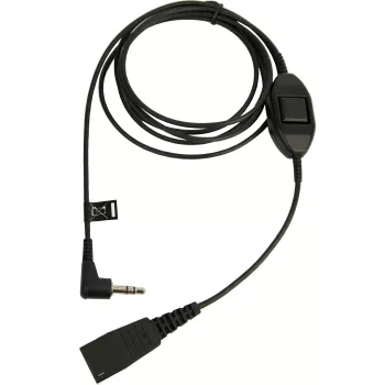 Jabra QD 3,5 mm pesale koos vastamisnupuga Alcateli jaoks, kaabel, must