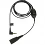 Jabra QD 3,5 mm pesale koos vastamisnupuga Alcateli jaoks, kaabel, must
