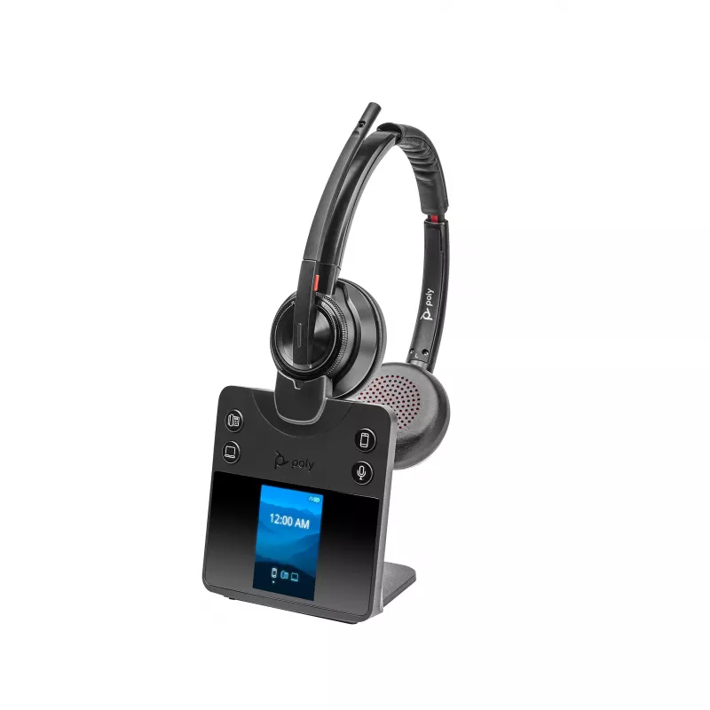 HP Poly Savi 8420 Office Stereo DECT 1880-1900 MHz peakkomplekt, juhtmevaba, kontor/kõnekeskus, 160 g, peakomplekt, must