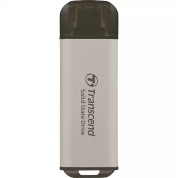 TRANSCEND Esd300s - 512 GB kaasaskantav SSD - USB USB-C - 3D NAND-välkmälu - hõbedane