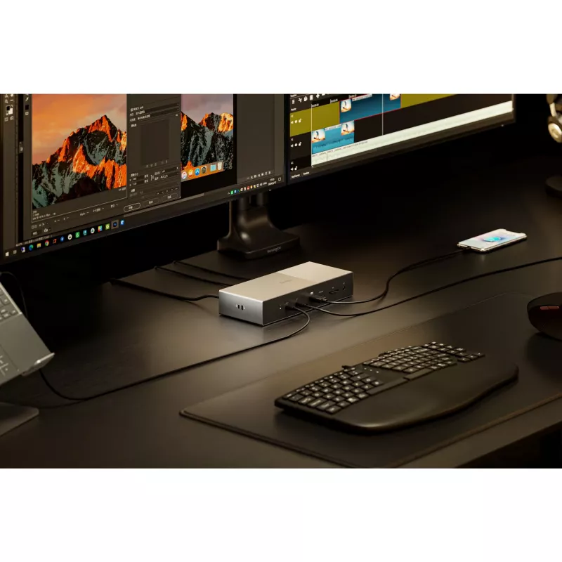 Kensington SD5000T5 EQ Thunderbolt 5 kolmekordne 4K dokkimisjaam 140W PD-ga – Windows/macOS