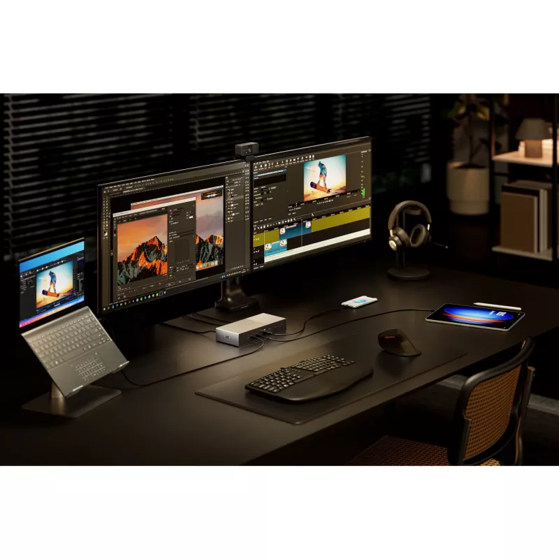 Kensington SD5000T5 EQ Thunderbolt 5 kolmekordne 4K dokkimisjaam 140W PD-ga – Windows/macOS