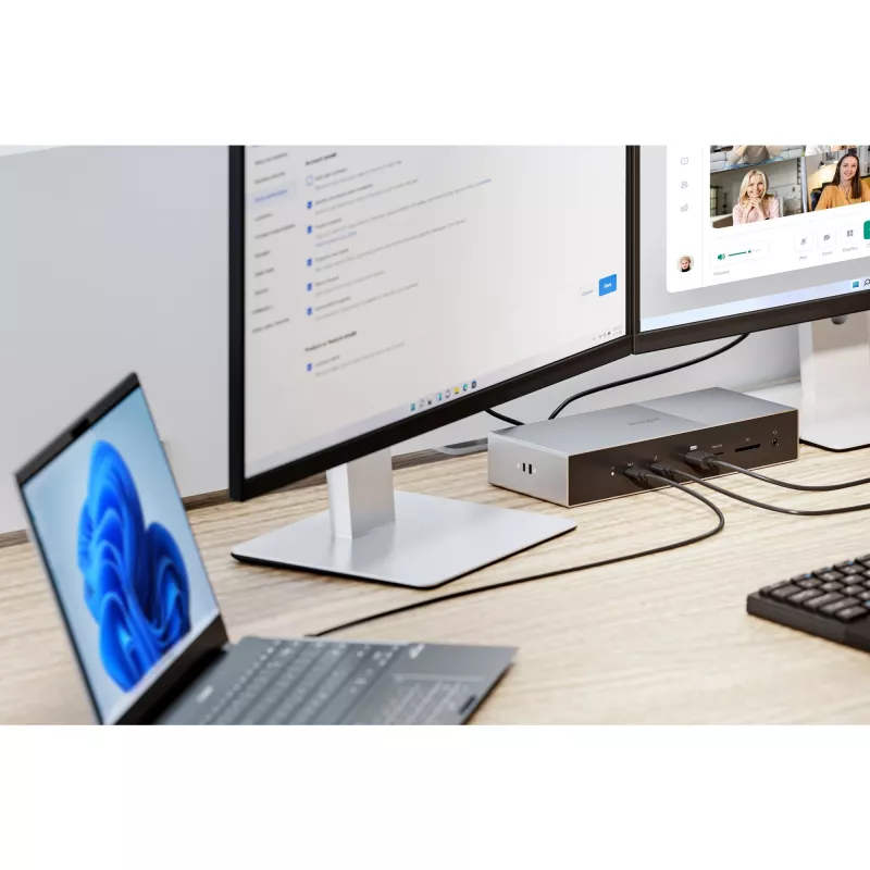 Kensington SD5000T5 EQ Thunderbolt 5 kolmekordne 4K dokkimisjaam 140W PD-ga – Windows/macOS