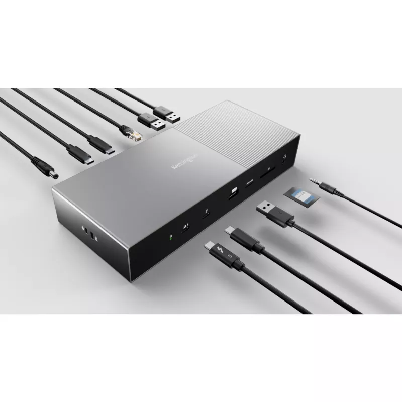 Kensington SD5000T5 EQ Thunderbolt 5 kolmekordne 4K dokkimisjaam 140W PD-ga – Windows/macOS