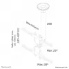 Neomounts FPMA-C400BLACK lae- ja seinale kinnitus monitorile/telerile 32-60 tolli - kõrgus 64-104 cm