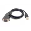 Equip USB-A jadaliidese (DB9) kaabel, M/M 1,5m, must, 1,5 m, USB Type-A, DB-9, isane, isane