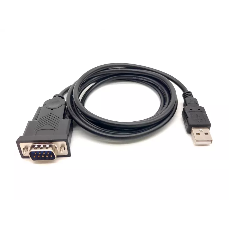 Equip USB-A jadaliidese (DB9) kaabel, M/M 1,5m, must, 1,5 m, USB Type-A, DB-9, isane, isane