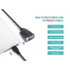Equip USB-A jadaliidese (DB9) kaabel, M/M 1,5m, must, 1,5 m, USB Type-A, DB-9, isane, isane