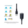 Equip USB-A jadaliidese (DB9) kaabel, M/M 1,5m, must, 1,5 m, USB Type-A, DB-9, isane, isane