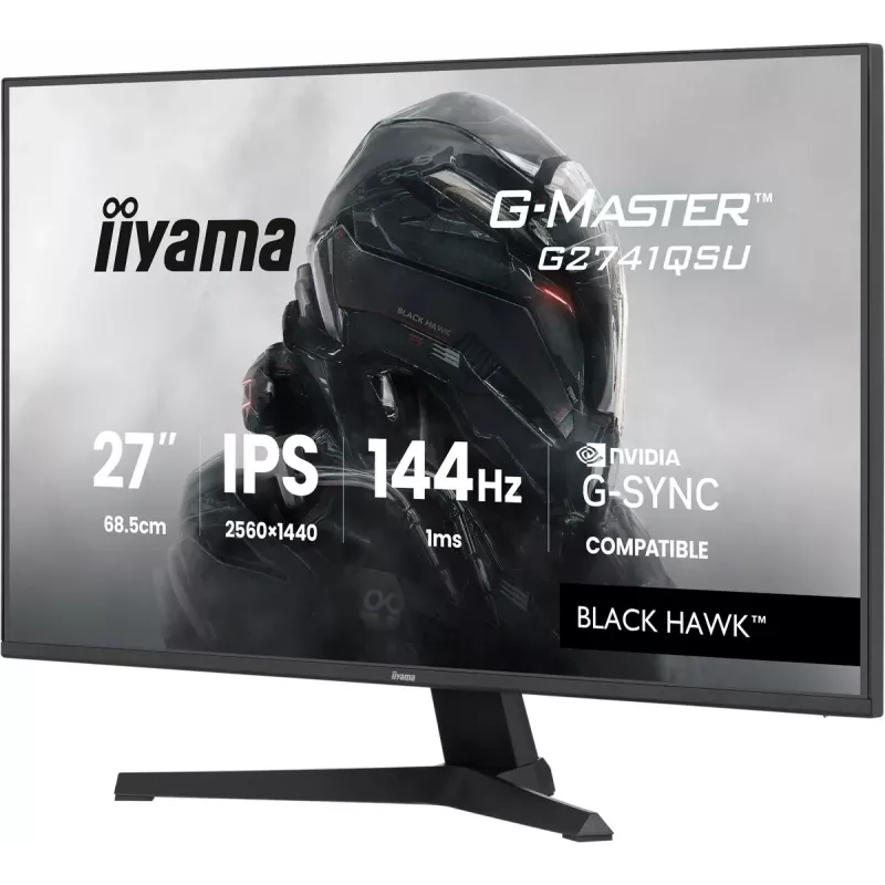 iiyama G-MASTER G2741QSU-B1 arvutimonitor 68,6 cm (27 tolli) 2560 x 1440 pikslit 4K Ultra HD QLED Must