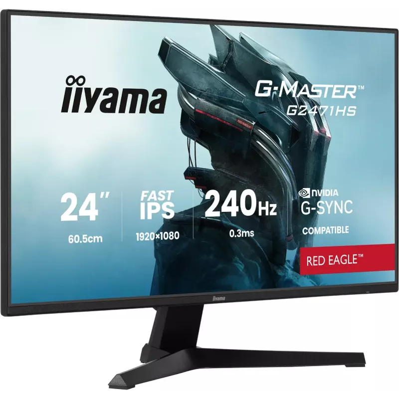 iiyama G-MASTER G2471HS-B1 arvutimonitor 60,5 cm (23,8 tolli) 1920 x 1080 pikslit Full HD must