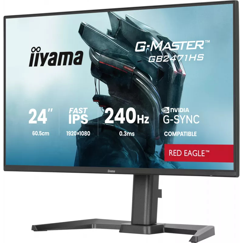 iiyama G-MASTER GB2471HS-B1 arvutimonitor 60,5 cm (23,8 tolli) 1920 x 1080 pikslit Full HD must