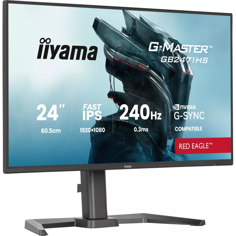 iiyama G-MASTER GB2471HS-B1 arvutimonitor 60,5 cm (23,8 tolli) 1920 x 1080 pikslit Full HD must
