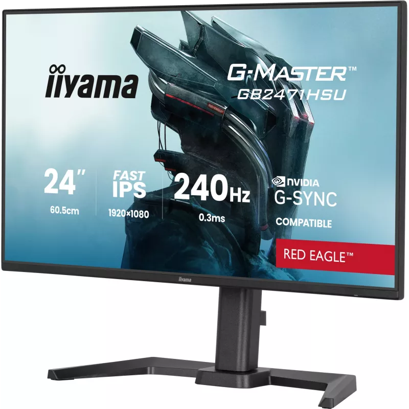 iiyama G-MASTER GB2471HSU-B1 arvutimonitor 60,5 cm (23,8 tolli) 1920 x 1080 pikslit Full HD must