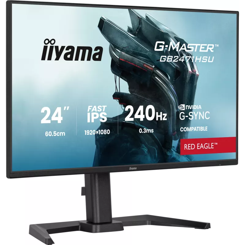 iiyama G-MASTER GB2471HSU-B1 arvutimonitor 60,5 cm (23,8 tolli) 1920 x 1080 pikslit Full HD must