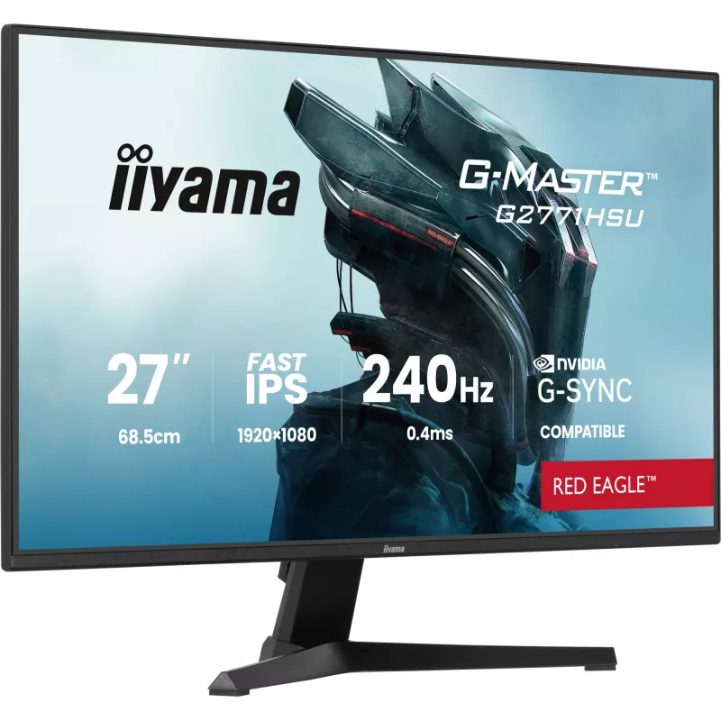 Monitor IIYAMA G2771HSU-B1 27 tolli Fast IPS Full HD 1920x1080 240Hz HDR10 FreeSync G-SYNC ühilduv