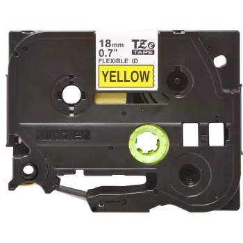 Brother TZE-FX641 silditrükiteip must kollasel TZ