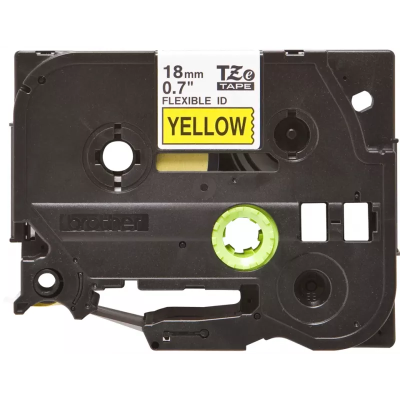Brother TZE-FX641 silditrükiteip must kollasel TZ