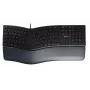 Juhtmega ergonoomiline täissuuruses klaviatuur Cherry KC 4500 ERGO Must USB QWERTY UK 109 klahvi kõvera paigutusega randmetugi 1,8 m kaabel