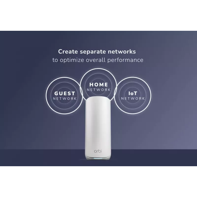 NETGEAR Orbi 870 kolmeribaline (2,4 GHz / 5 GHz / 6 GHz) Wi-Fi 7 (802.11be) valge 4 sisemist