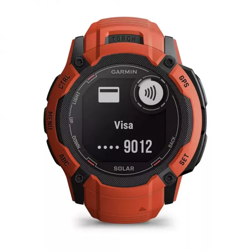 Nutikell GARMIN Instinct 2X Solar — spordikell, 50 mm polümeerkorpus, päikeseenergia laadimine, GPS (GPS/GLONASS/Galileo), 10 ATM, silikoonrihm