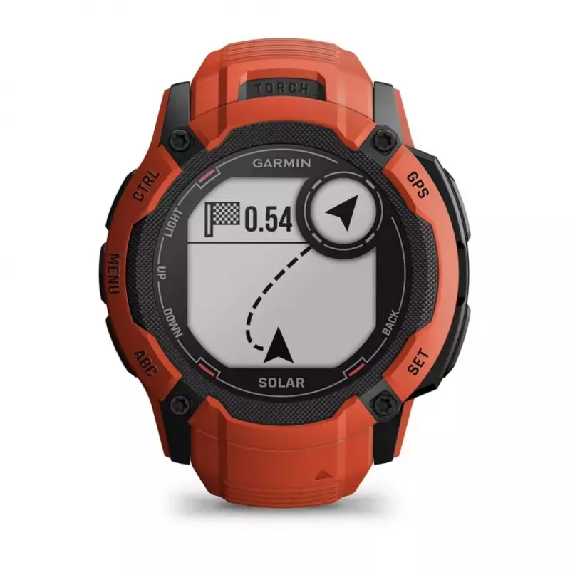 Nutikell GARMIN Instinct 2X Solar — spordikell, 50 mm polümeerkorpus, päikeseenergia laadimine, GPS (GPS/GLONASS/Galileo), 10 ATM, silikoonrihm