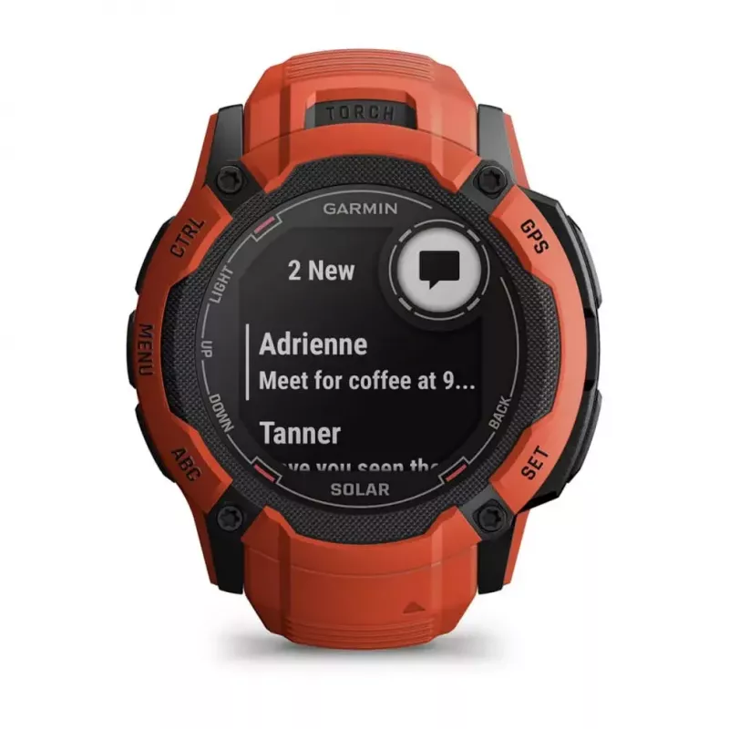 Nutikell GARMIN Instinct 2X Solar — spordikell, 50 mm polümeerkorpus, päikeseenergia laadimine, GPS (GPS/GLONASS/Galileo), 10 ATM, silikoonrihm