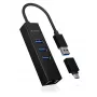 ICY BOX IB-HUB1419-LAN USB 3.2 Gen 1 (3.1 Gen 1) Type-A Must