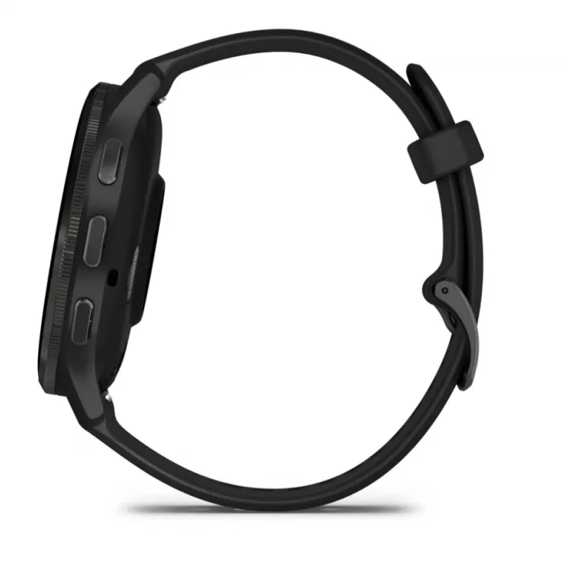 GARMIN INTERNATIONAL Venu 3 - Tumehall roostevabast terasest raam, must korpus ja silikoonrihm - 45 mm
