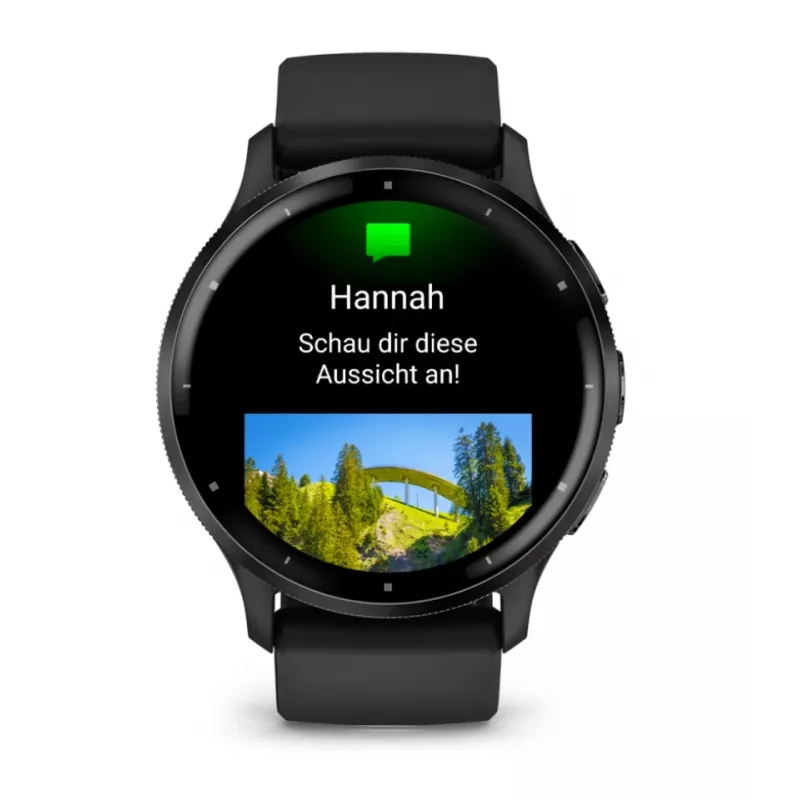 GARMIN INTERNATIONAL Venu 3 - Tumehall roostevabast terasest raam, must korpus ja silikoonrihm - 45 mm