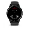 GARMIN INTERNATIONAL Venu 3 - Tumehall roostevabast terasest raam, must korpus ja silikoonrihm - 45 mm