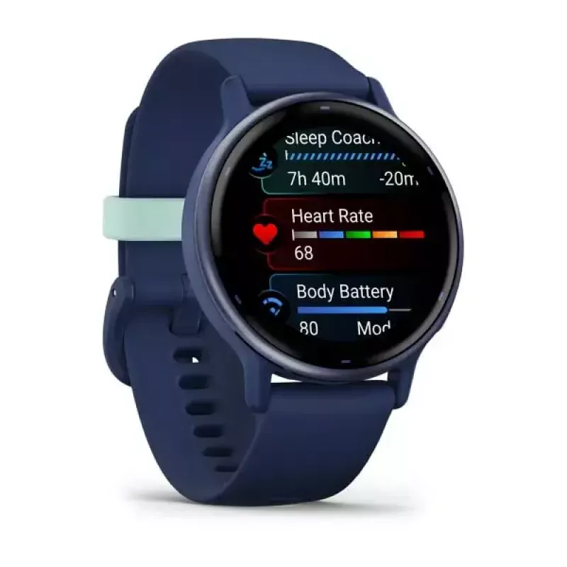 Nutikell GARMIN Vivoactive 5 — spordikell, 42 mm alumiiniumist/polümeerist korpus, AMOLED 1,2 tolli, GPS/GLONASS/Galileo, optiline pulsiandur, SpO2, 5 ATM, Bluetooth/NFC