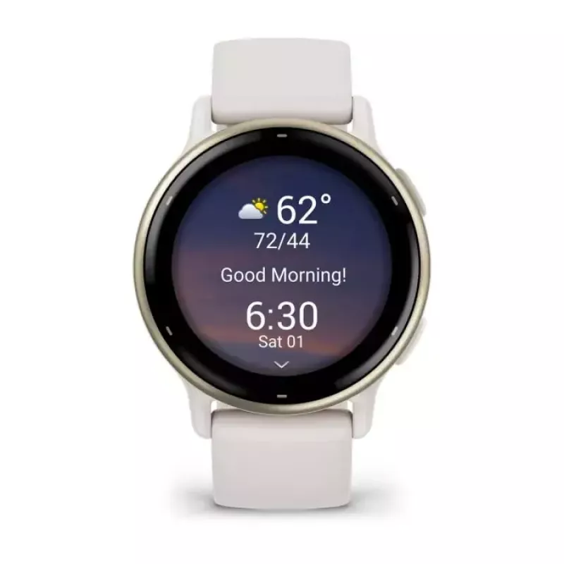 Nutikell GARMIN Vivoactive 5 — spordikell, 42 mm alumiinium/polümeer korpus, AMOLED 1,2 tolli, GPS/GLONASS/Galileo, HR ja SpO2, 5 ATM, 11 päeva aku