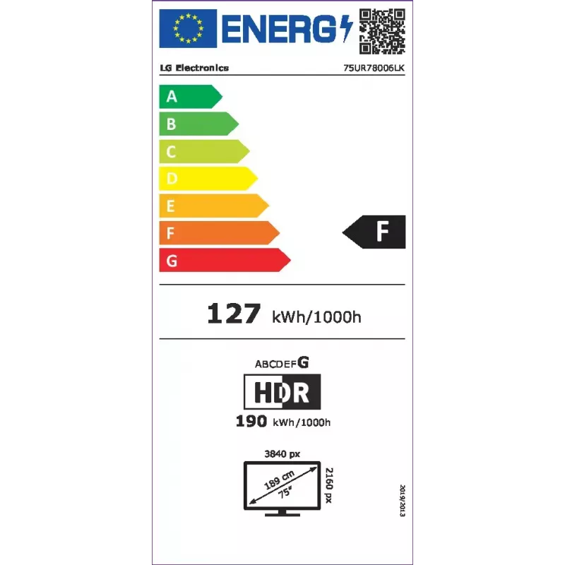 LG 75UR78006LK.AEUD TV 190,5 cm (75 tolli) 4K Ultra HD Smart TV Wi-Fi Must