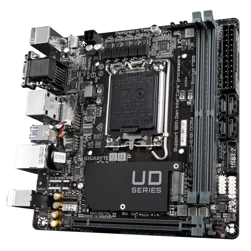 Emaplaat GIGABYTE H610I DDR4, Intel LGA 1700, Mini-ITX
