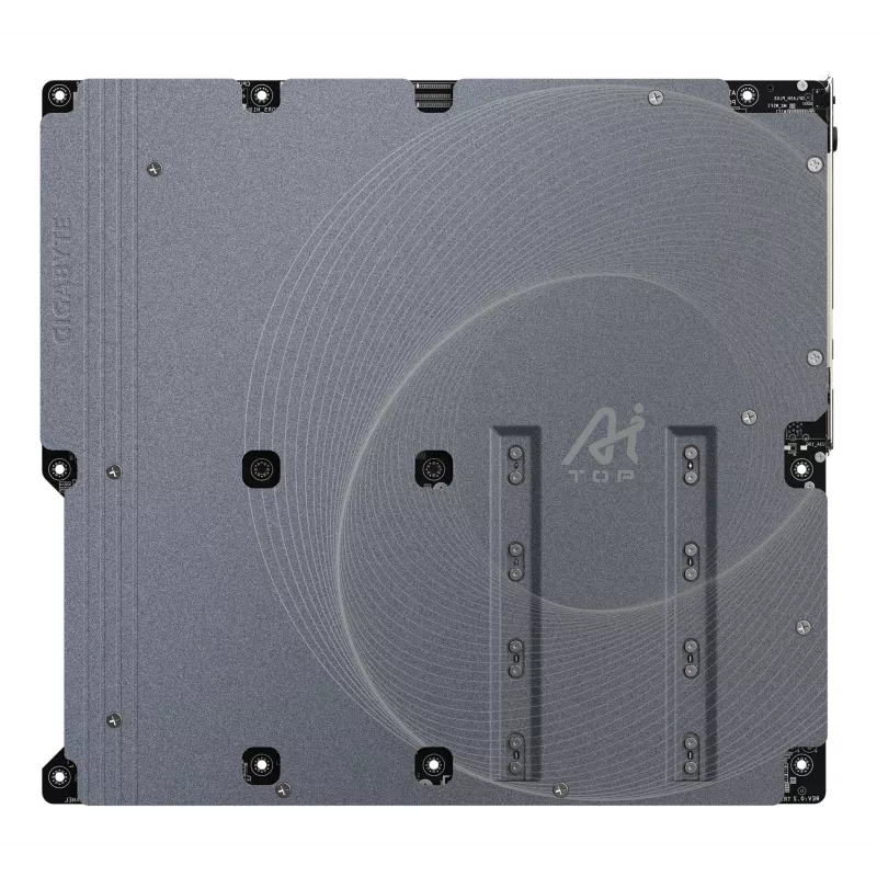 GIGABYTE TRX50 AI TOP-2B emaplaat - AMD Ryzen Threadripper PRO 7000 protsessoritele, 16+8+4 faasi digitaalne VRM, kuni 5200 MHz DDR5, 4xPCIe 5.0 M.2, Wi-Fi 7, 10 GbE LAN, USB 4