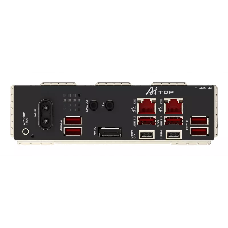 GIGABYTE TRX50 AI TOP-2B emaplaat - AMD Ryzen Threadripper PRO 7000 protsessoritele, 16+8+4 faasi digitaalne VRM, kuni 5200 MHz DDR5, 4xPCIe 5.0 M.2, Wi-Fi 7, 10 GbE LAN, USB 4