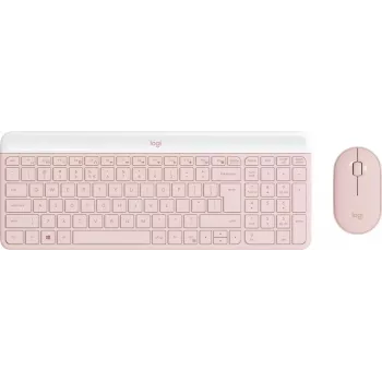 LOGITECH Slim juhtmeta klaviatuuri ja hiire komplekt MK470 - roosa, QWERTY US/rahvusvaheline