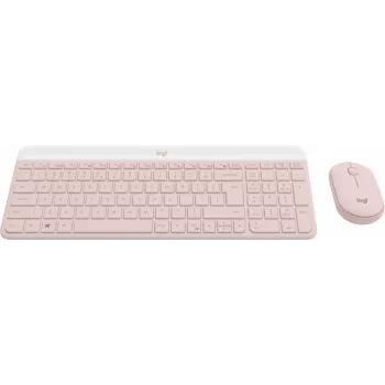 LOGITECH Slim juhtmeta klaviatuuri ja hiire komplekt MK470 - roosa, QWERTY US/rahvusvaheline