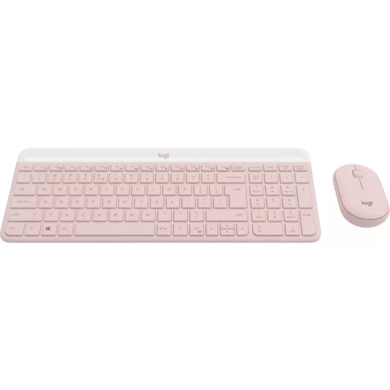 LOGITECH Slim juhtmeta klaviatuuri ja hiire komplekt MK470 - roosa, QWERTY US/rahvusvaheline