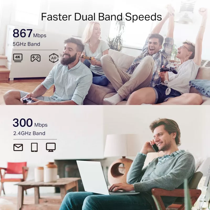 Võrgurepiiter TP-Link AC1200 Mesh Wi-Fi Extender