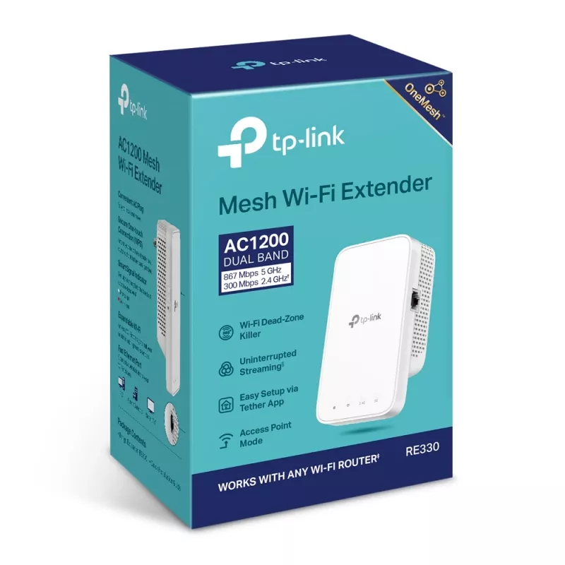 Võrgurepiiter TP-Link AC1200 Mesh Wi-Fi Extender