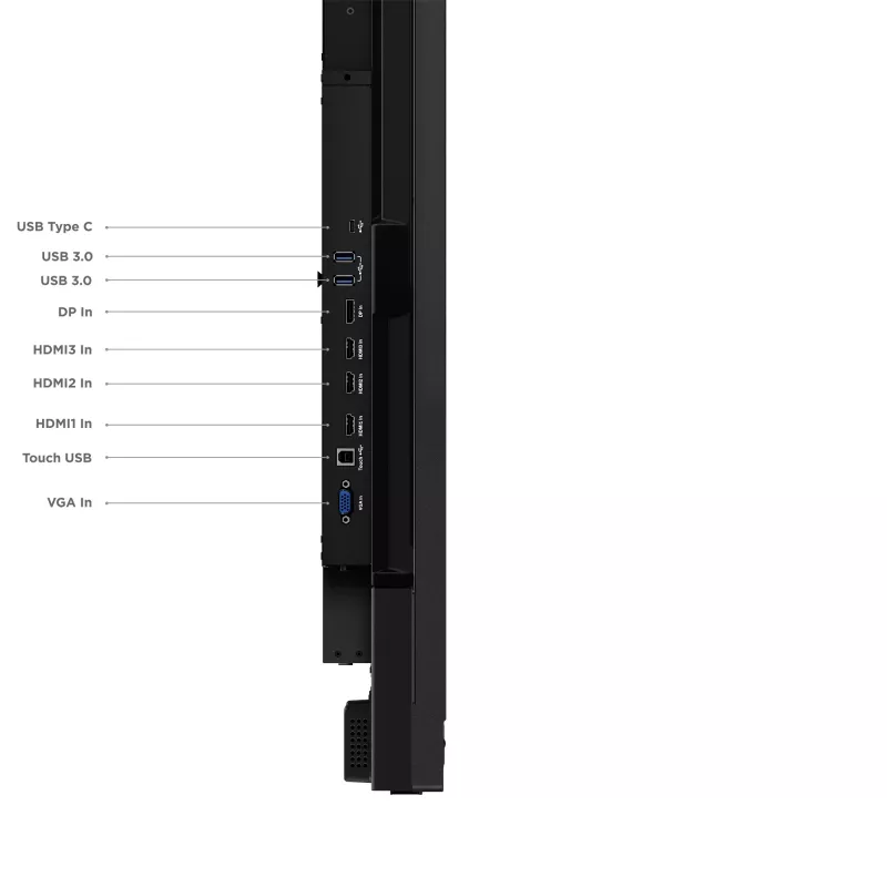 Lenovo ThinkVision T75 arvutimonitor 190,5 cm (75 tolli) 3840 x 2160 pikslit 4K Ultra HD LED puuteekraan Must