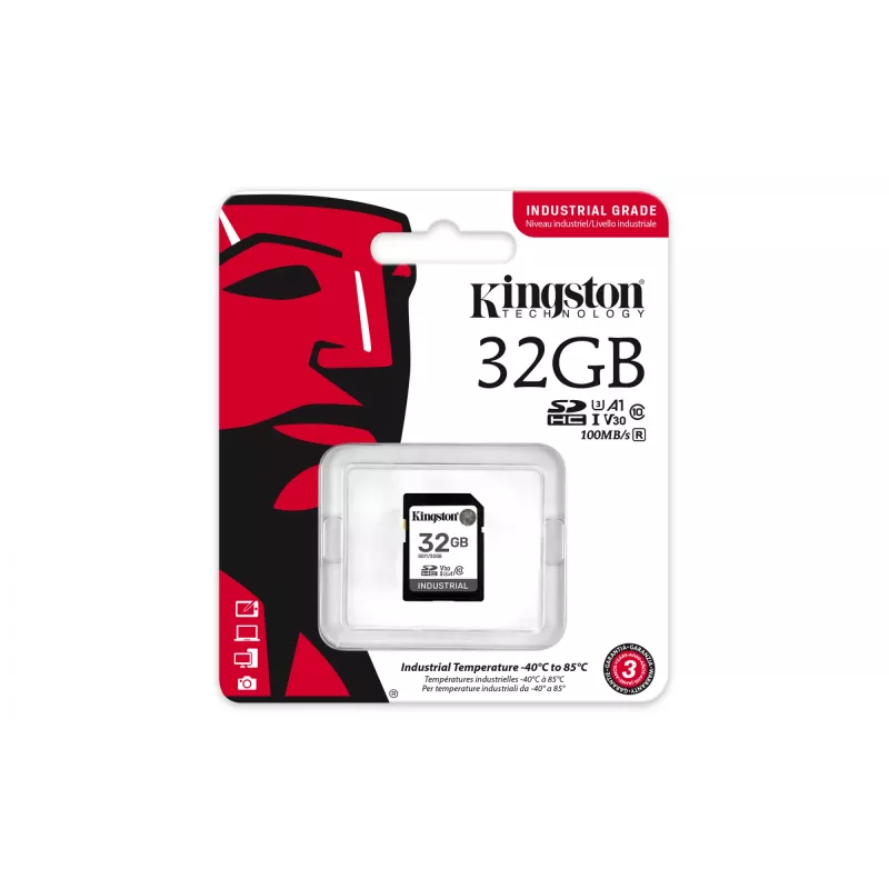 Kingston Technology 32GB SDHC UHS-I Industrial pSLC mälupulk