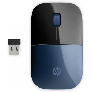 HP Z3700 sinine juhtmevaba hiir, kahekäeline, optiline, RF-juhtmevaba, 1200 DPI, sinine