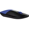 HP Z3700 sinine juhtmevaba hiir, kahekäeline, optiline, RF-juhtmevaba, 1200 DPI, sinine