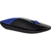 HP Z3700 sinine juhtmevaba hiir, kahekäeline, optiline, RF-juhtmevaba, 1200 DPI, sinine